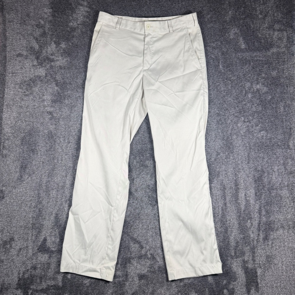 Nike Golf Dri-FIT Pants Mens 30x30 Stone Beige Flat Front Trousers Stretch